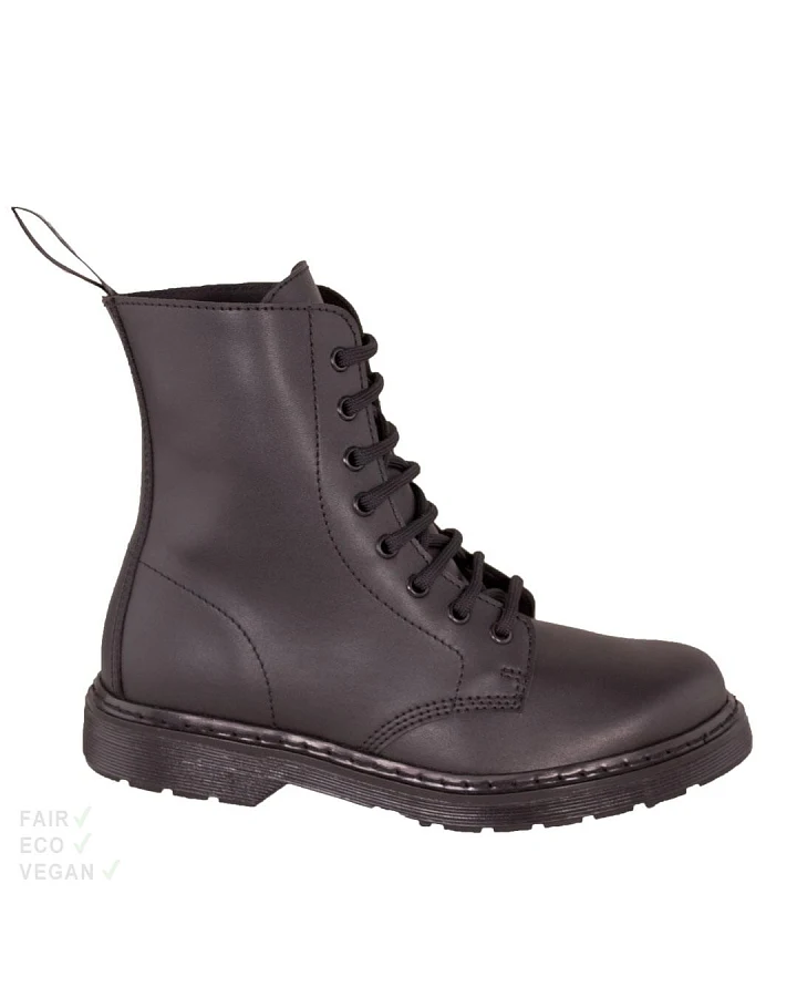 Shoezuu 8 Eye UK Boots black mono