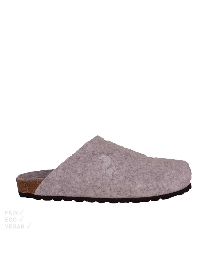 Thies Hausschuhe Pet Bio Clog stone grey