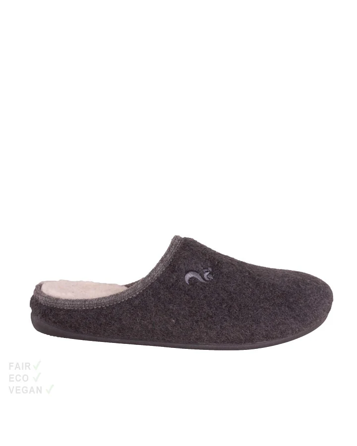 Thies Hausschuhe Organic Cotton Slipper schwarz