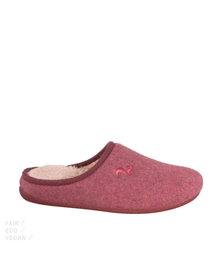 Thies Hausschuhe Organic Cotton Slipper bordeaux