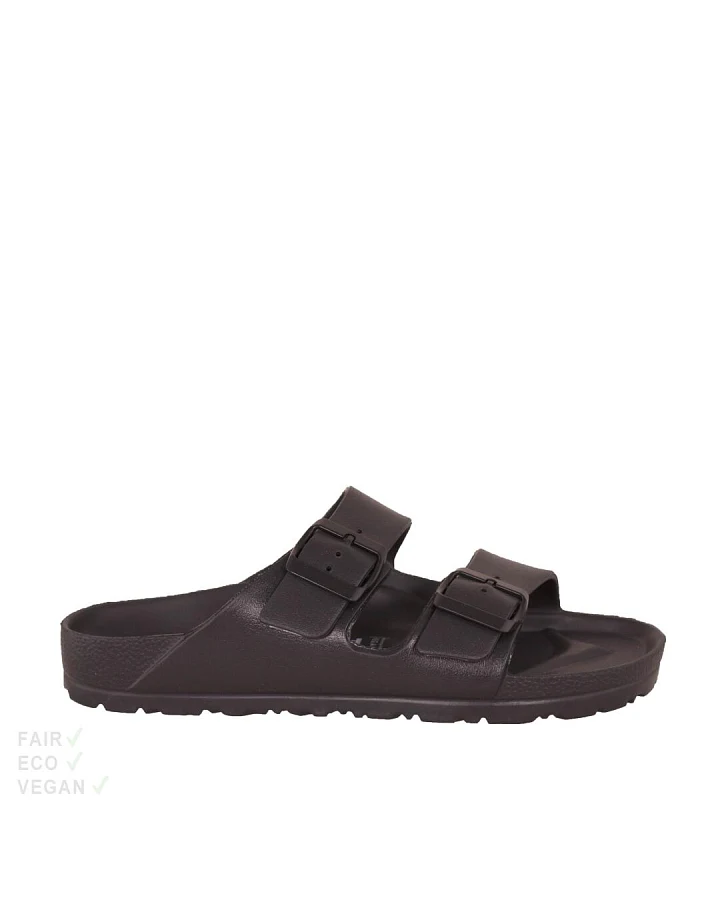 Natural World Eco Strand Sandalen schwarz