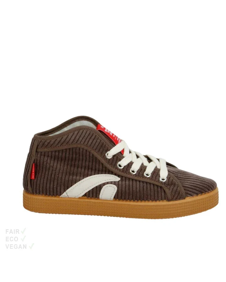 Grand Step Shoes Taylor High Top Sneaker Cord coffee