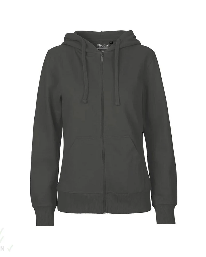 Zip Hoodie grau - leicht tailliert