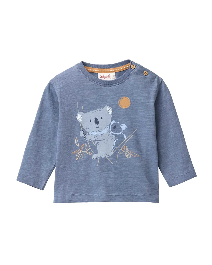 People Wear Organic - Langarmshirt "Koala" ozean