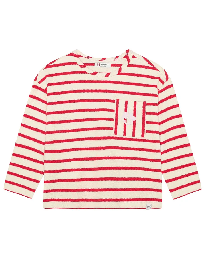 Noppies - Langarmshirt gestreift rot-weiß