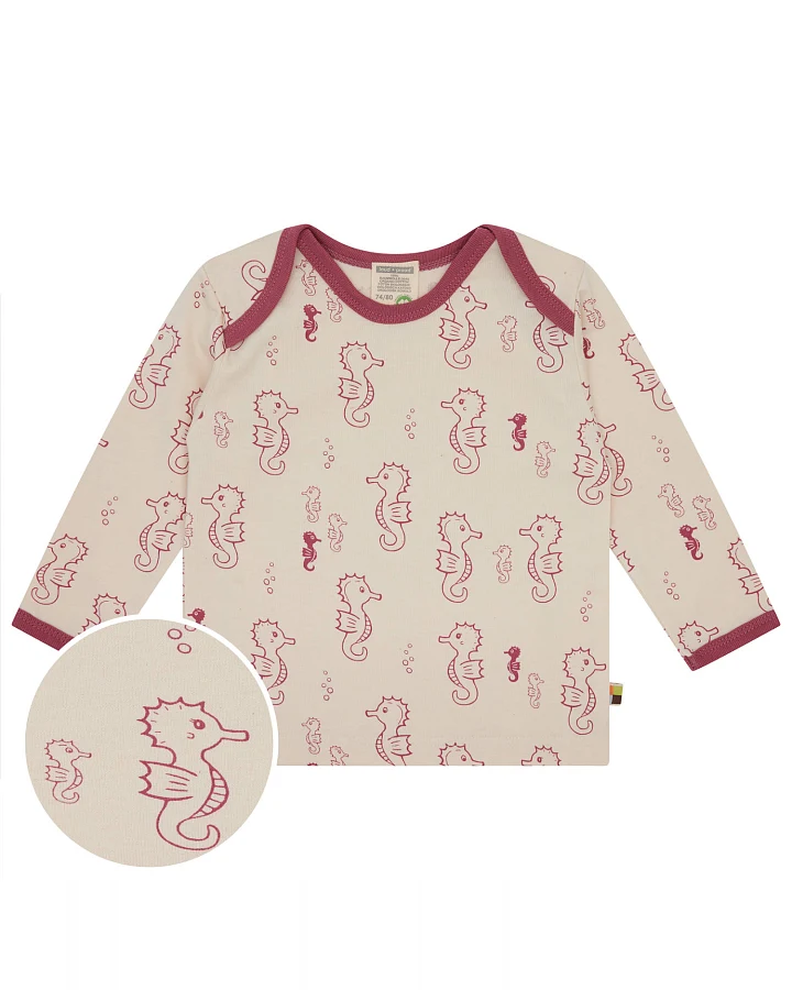 loud + proud - Langarmshirt "Seepferdchen" rouge