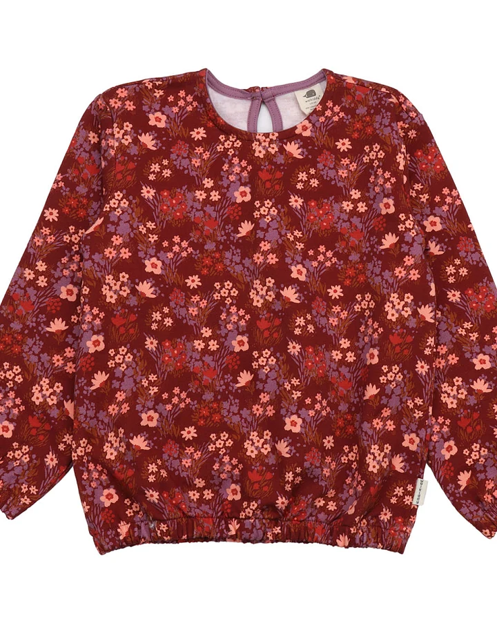 Walkiddy - Sweatshirt "Secret Garden" bordeaux-mauve