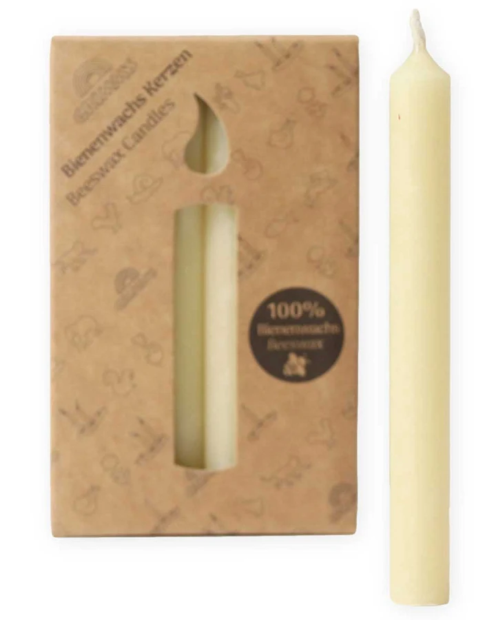 Grimms - Bienenwachskerzen creme (12Stk.)
