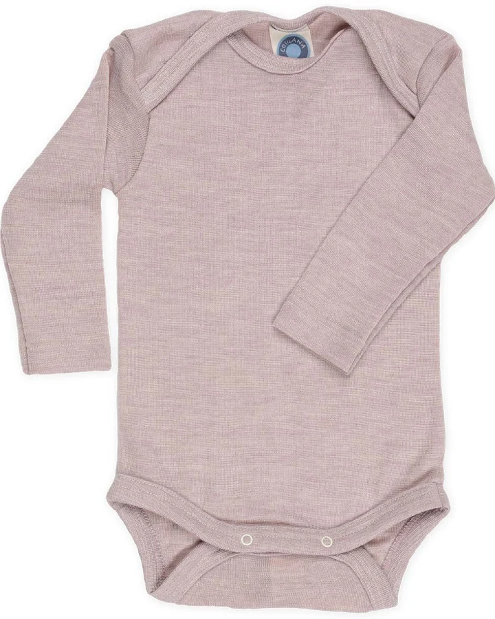 Cosilana - Body langarm Wolle Seide pastell rosa