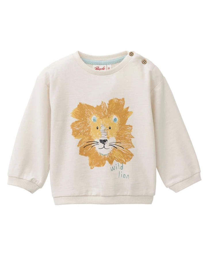 People Wear Organic - Sweat-Pullover "Löwe" kitt