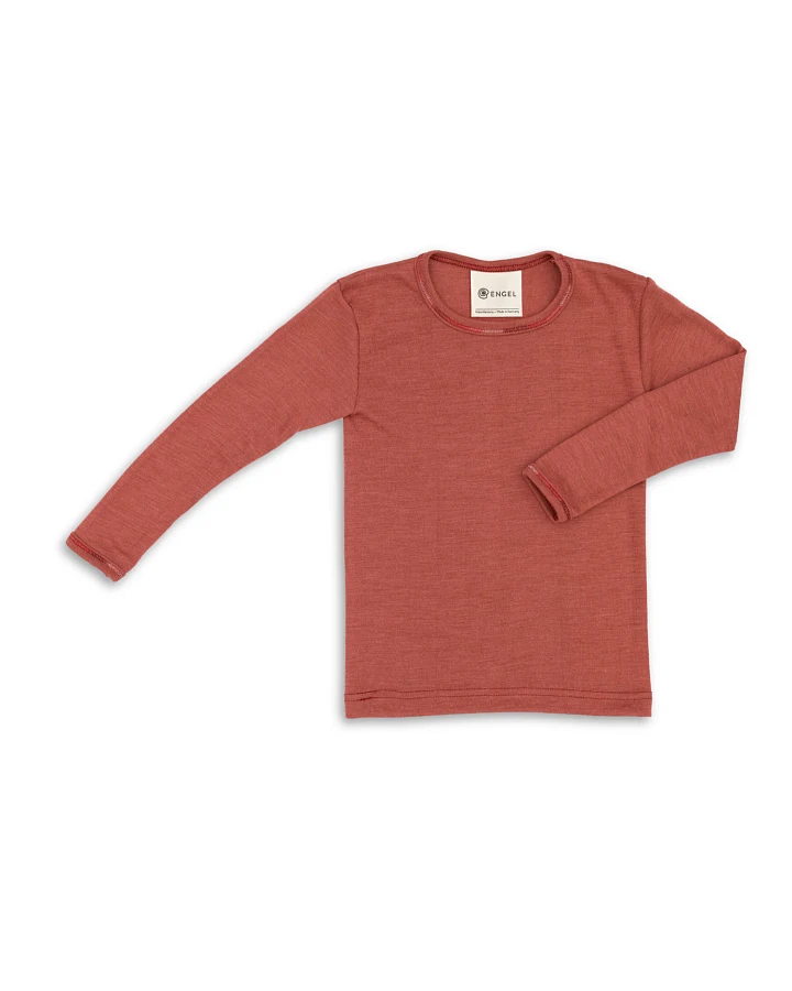 Engel - Langarmshirt Wolle Seide Kinder kupfer