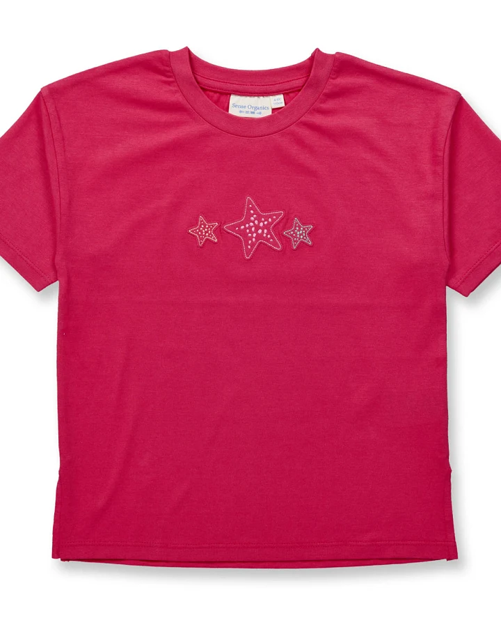 Sense Organics - T-Shirt "Seesterne" pink
