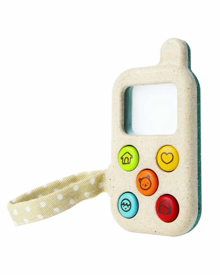 PlanToys - Spielzeug Handy natur-türkis