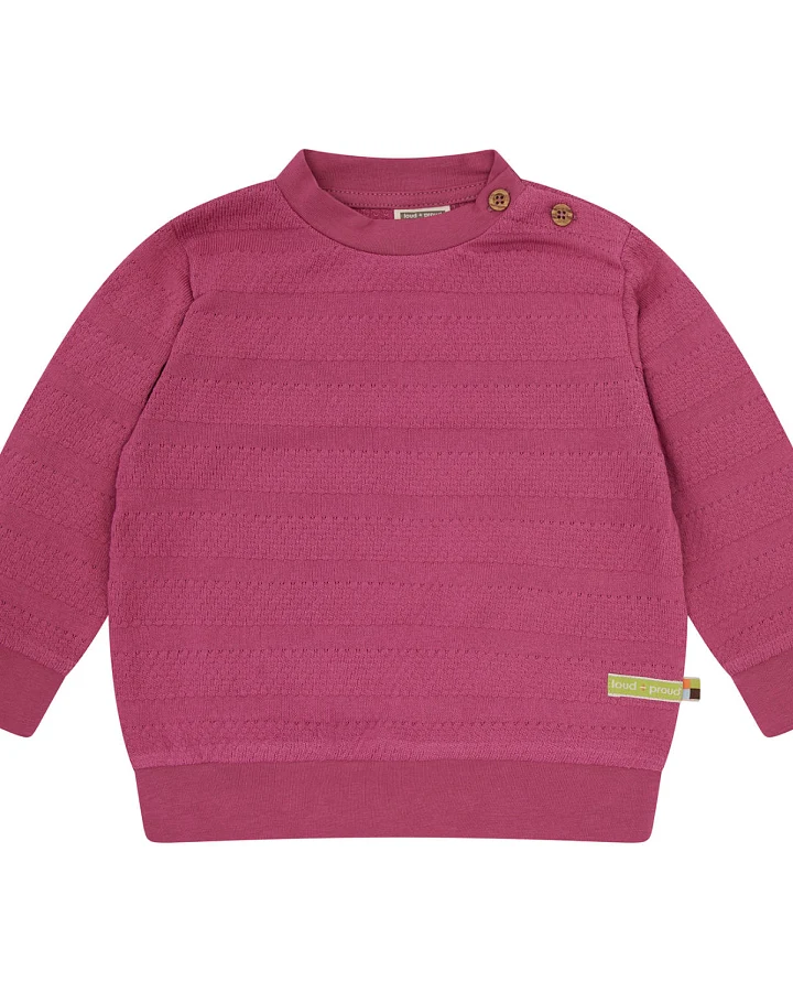 loud + proud - Jacquard-Pullover rouge