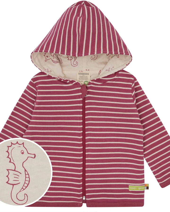loud + proud - Wendejacke "Seepferdchen" rouge