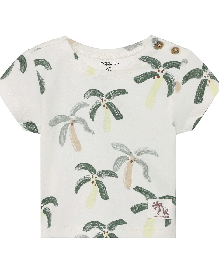 Noppies - T-Shirt "Palmen" warmweiß