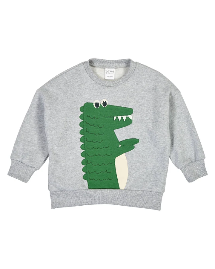Fred's World - Sweatshirt "Krokodil" grau