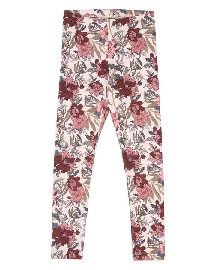 Müsli by green Cotton - Leggings geblümt altrosa-rostbraun