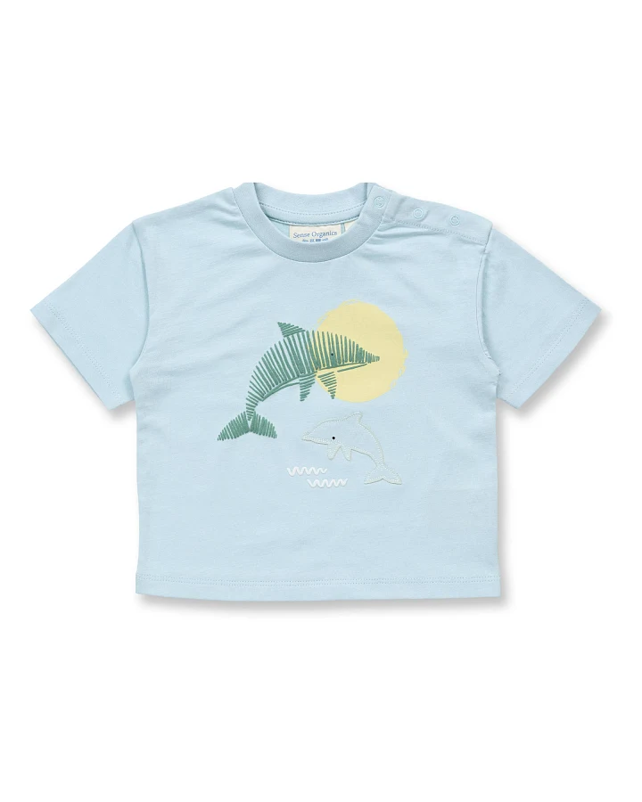 Sense Organics - T-Shirt "Delfin" hellblau