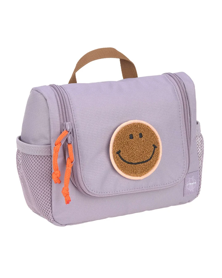 Lässig - Kulturbeutel Kinder "Smilie" lila