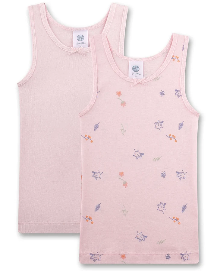 Sanetta - Unterhemd 2er-Set "Vögelein" rosa