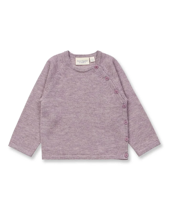 Sense Organics - Strick-Wickeljacke "Merinowolle" mauve melange