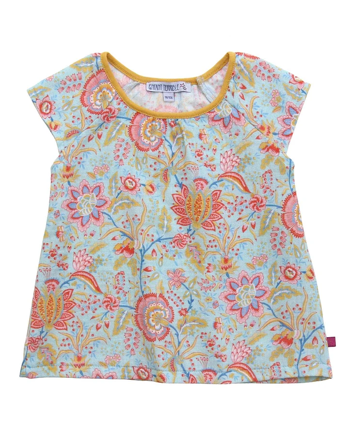 Enfant Terrible - Musselin-Shirt "Paisley" pale jade-tomato
