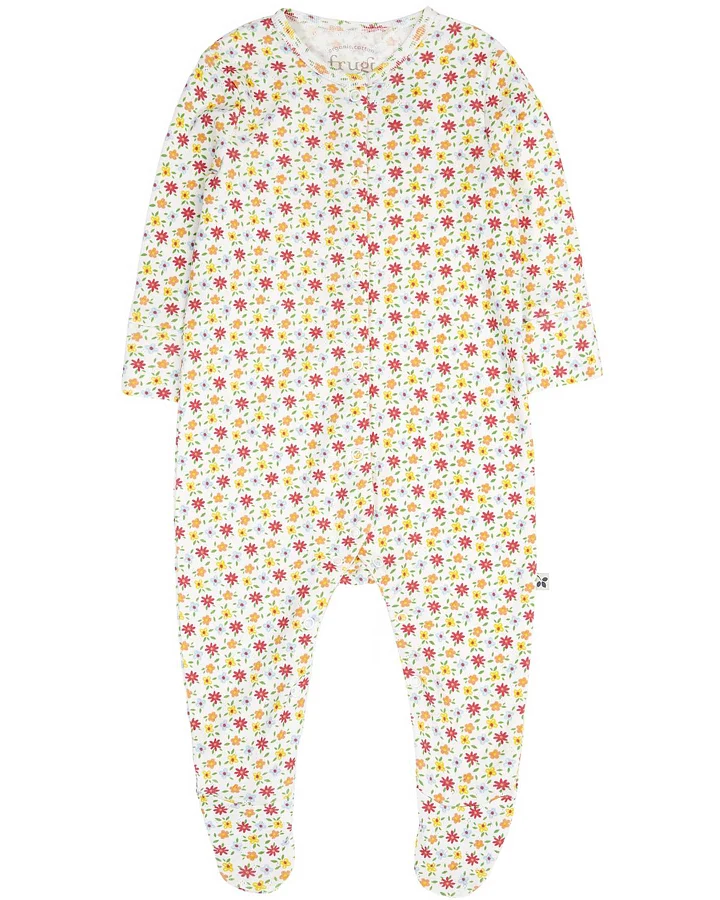 Frugi - Strampler geblümt creme-bunt