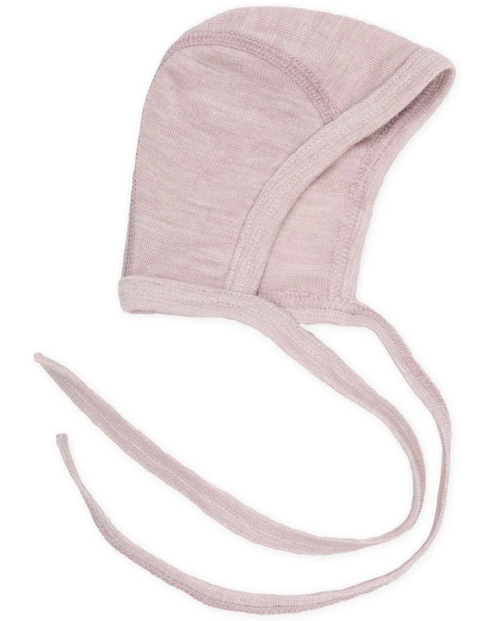 Cosilana - Baby Häubchen Wolle Seide pastell rosa