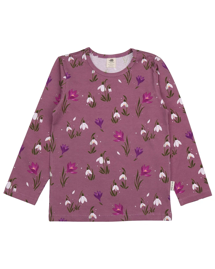 Walkiddy - Langarmshirt "Schneeflocken" mauve