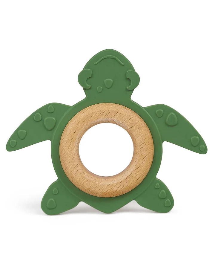 Grünspecht - Beißtier Schildkröte Naturkautschuk/Holz