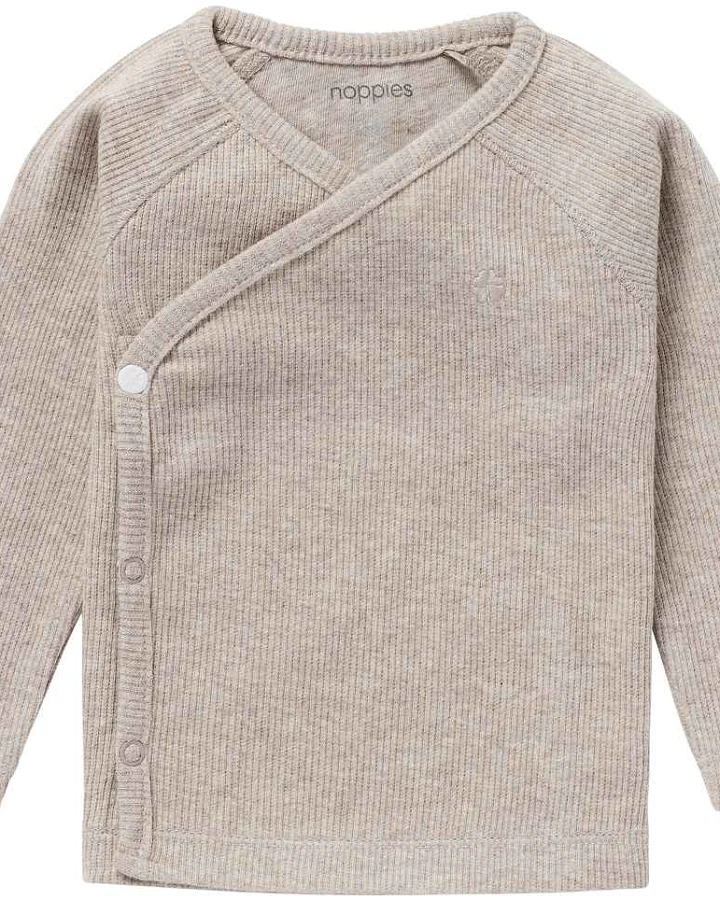 Noppies - Wickelshirt taupe melange