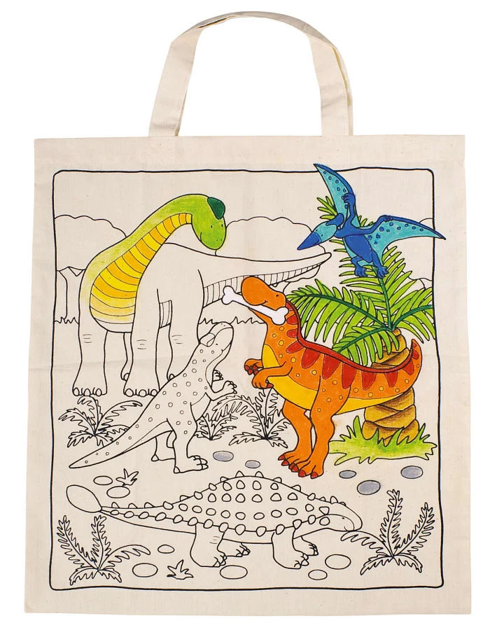 goki - Baumwollbeutel "Dinosaurier" zum Bemalen