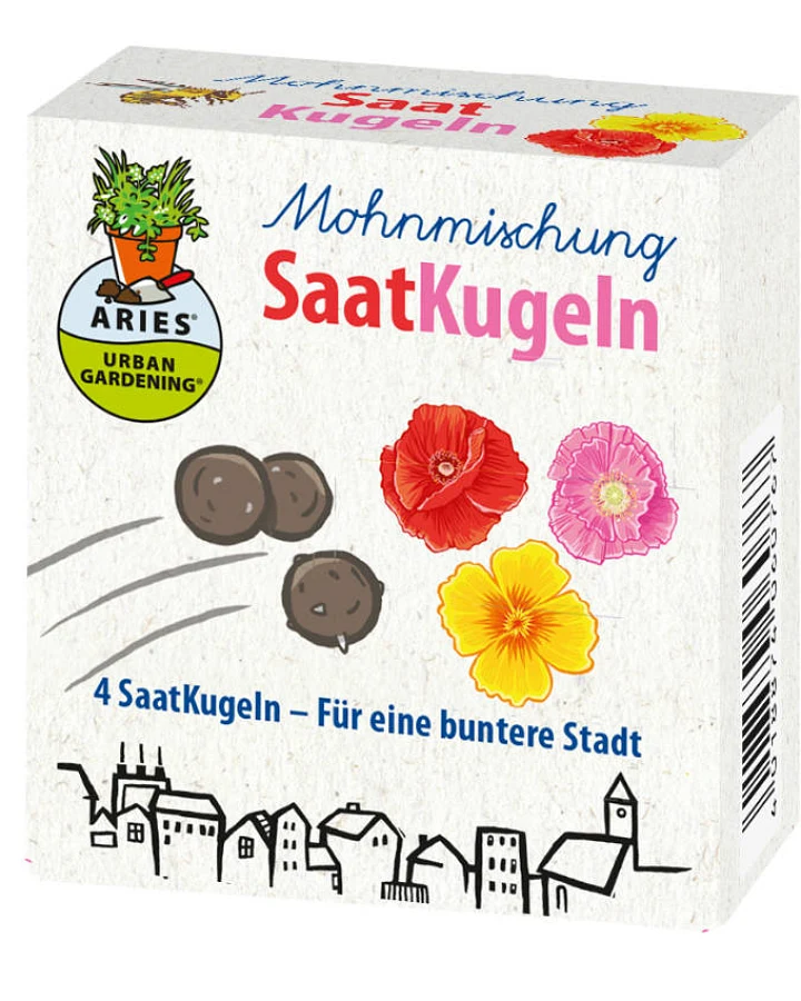 Aries - Saatkugeln "Mohnmischung" 4er
