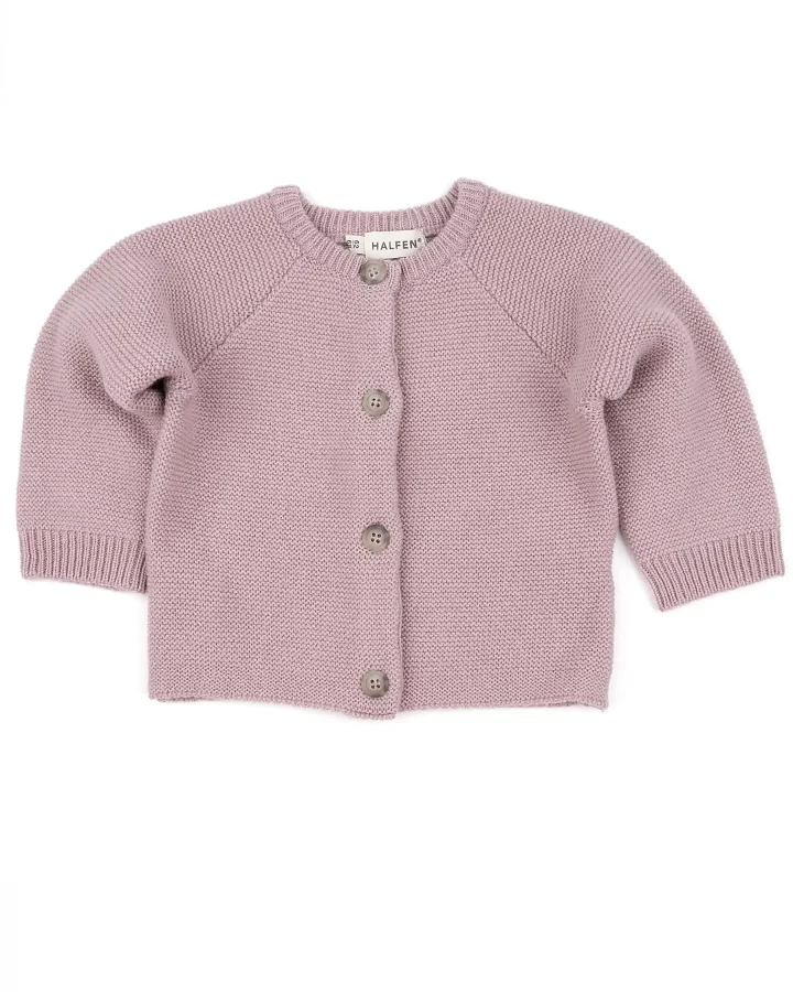 Halfen Strickerei - Strickjacke mit Cashmere altrose
