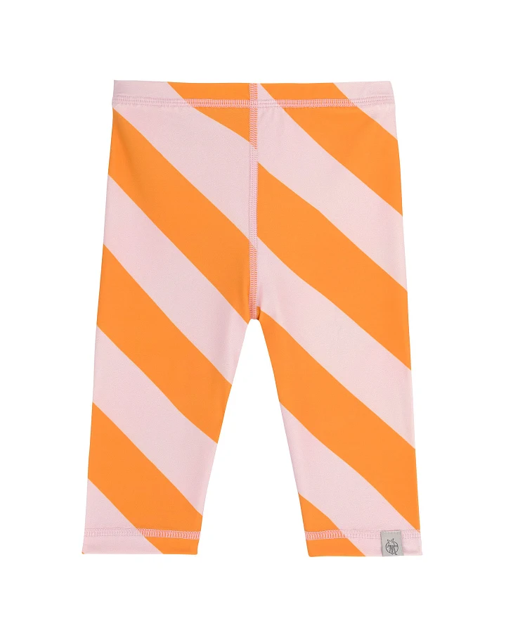 Lässig - Schwimm-Hose orange gestreift