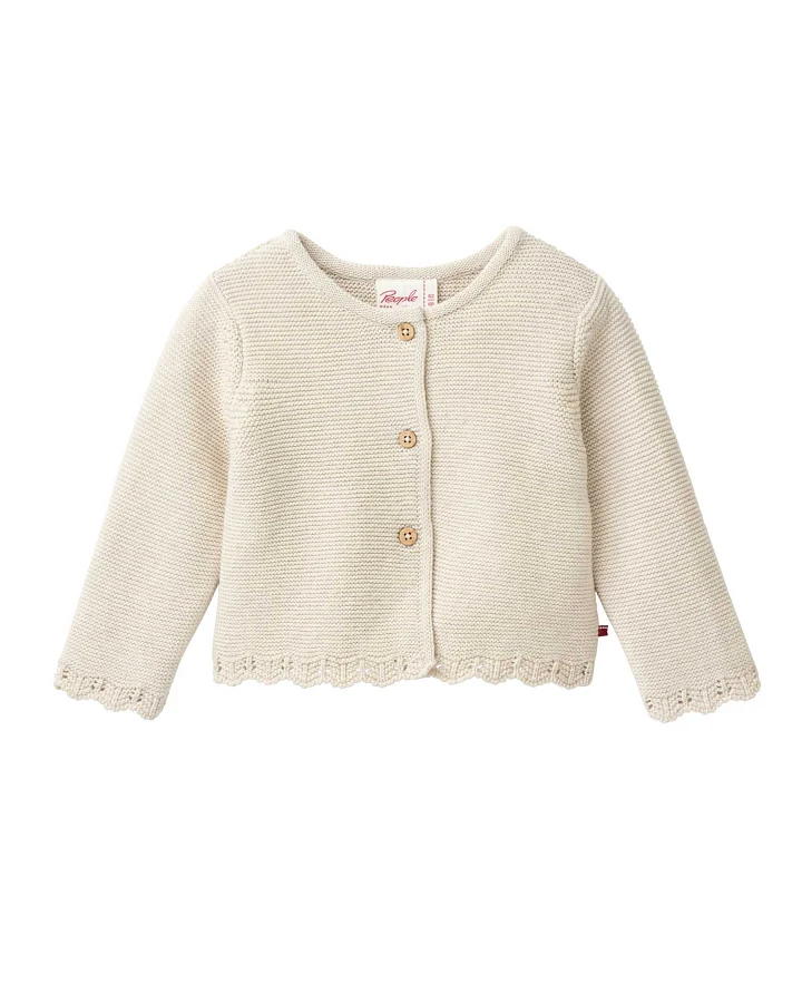 People Wear Organic - Mädchen-Strickjacke kitt mélange