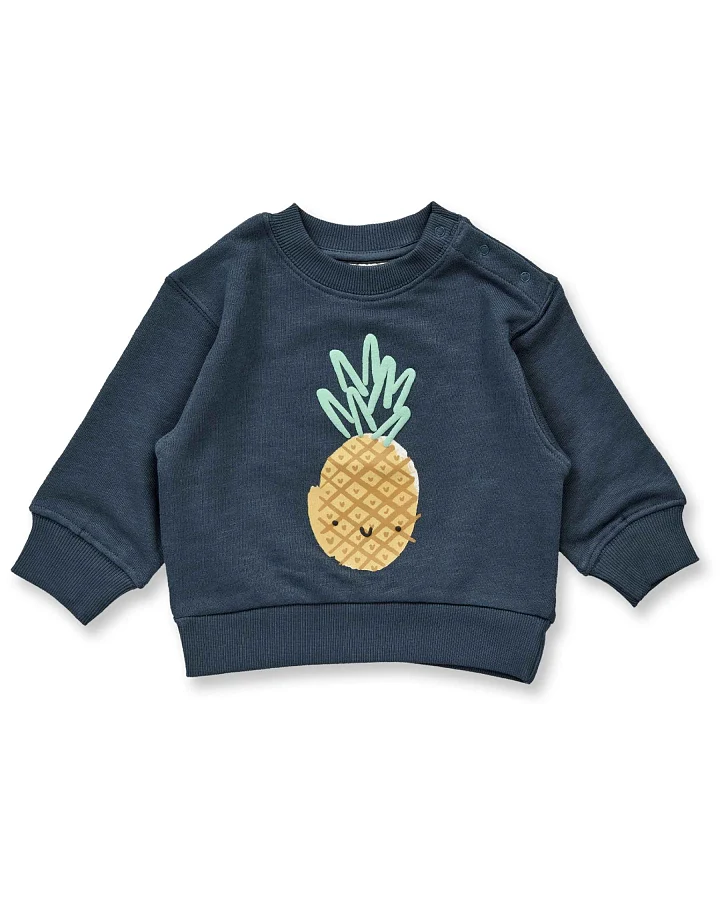 Sense Organics - Sweatshirt "Ananas" dunkelpetrol