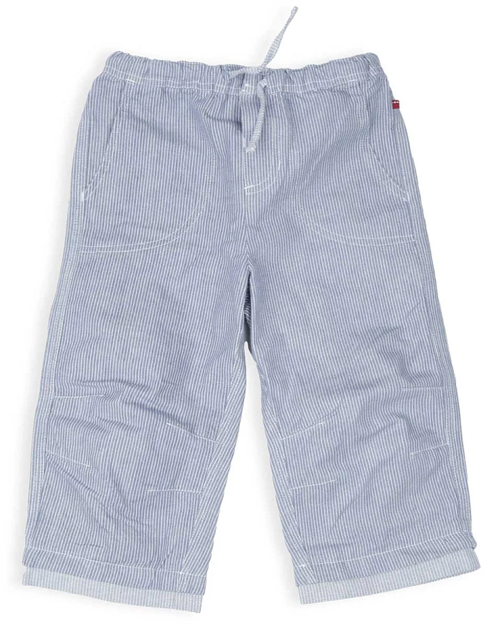 People Wear Organic - 7/8 Mädchen-Hose jeansblau gestreift