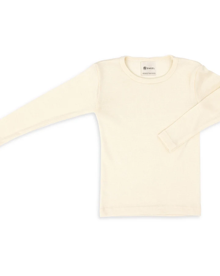 Engel - Langarmshirt Wolle Seide Kinder natur