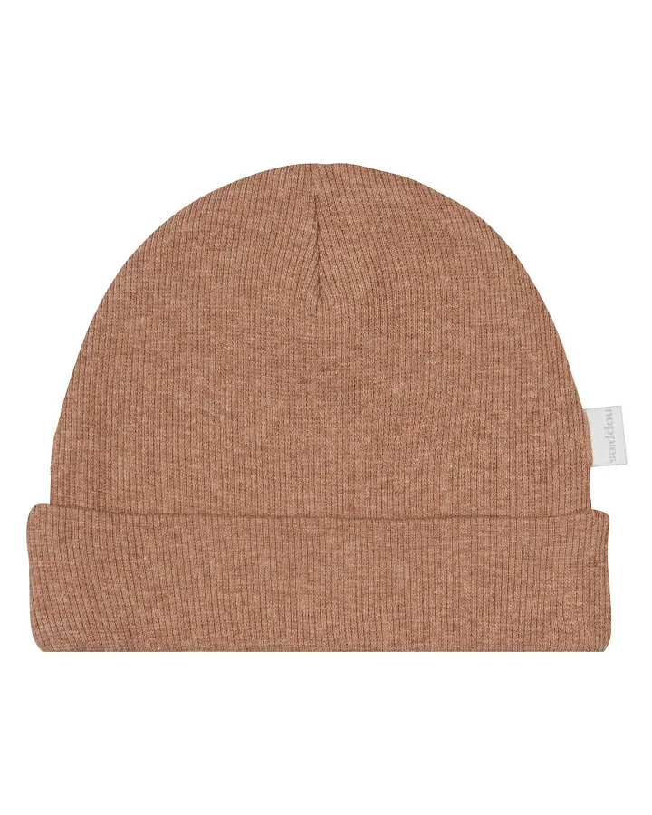 Noppies - Baby-Beanie "Ripp" orangebraun melange 0M-3M