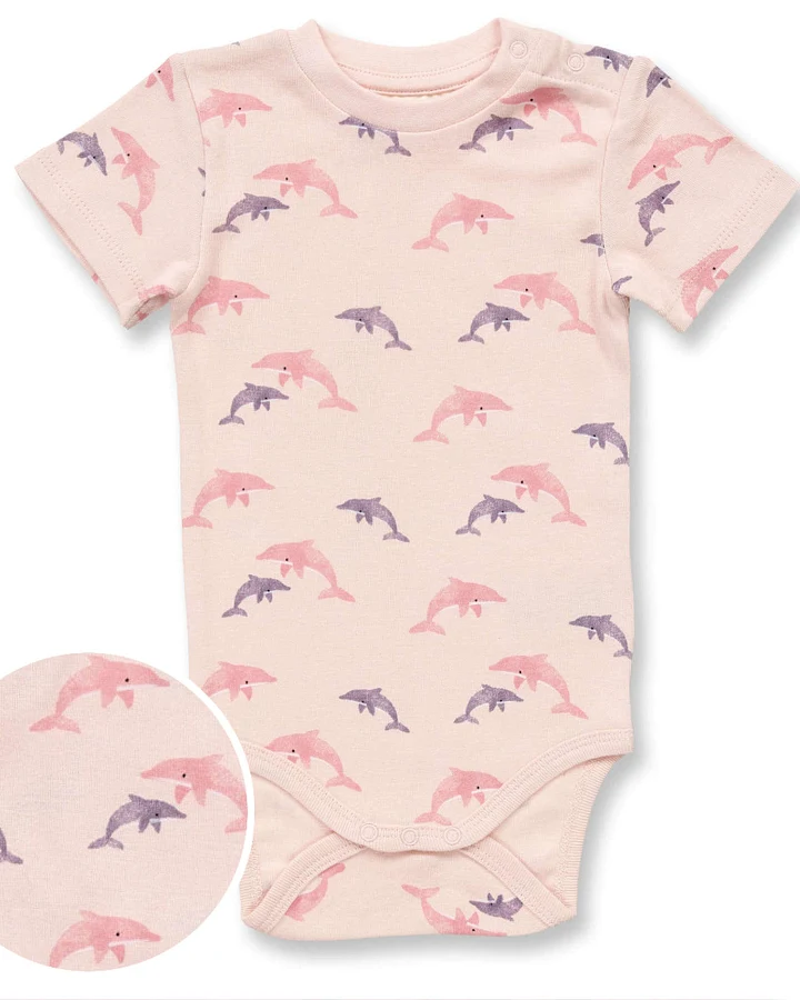 Sense Organics - Kurzarmbody "Delfin" hellpink