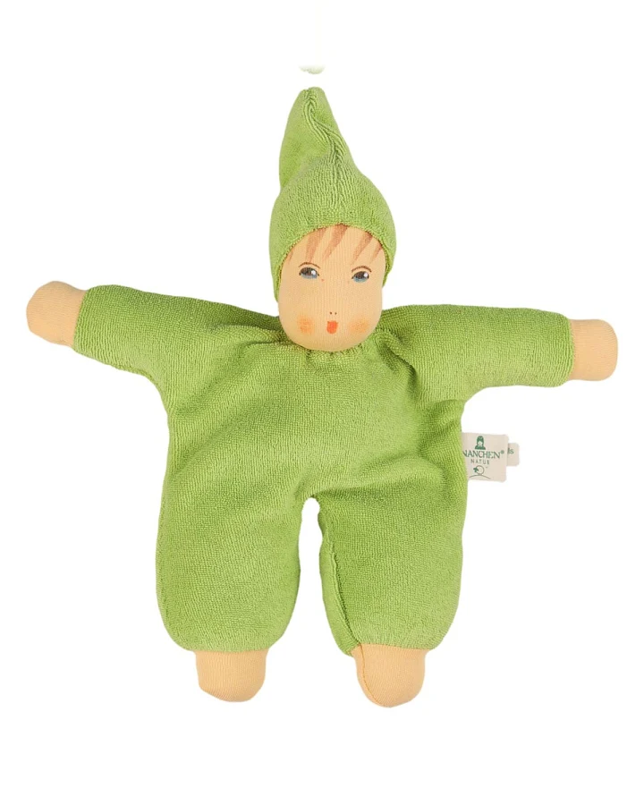 Nanchen Natur - Babypuppe Schmuse grün