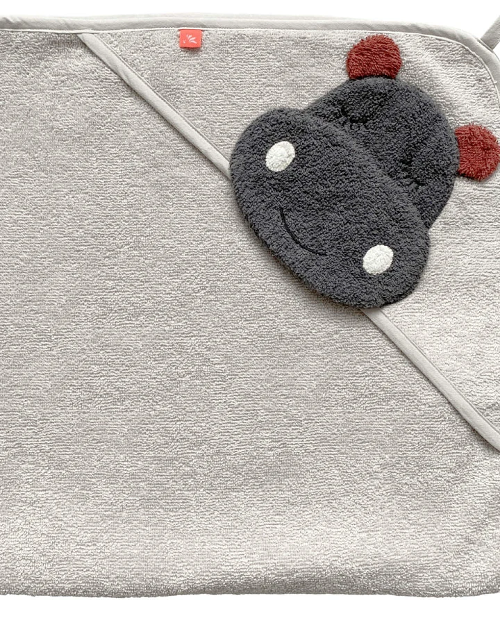 kikadu - Kapuzen-Handtuch Hippo