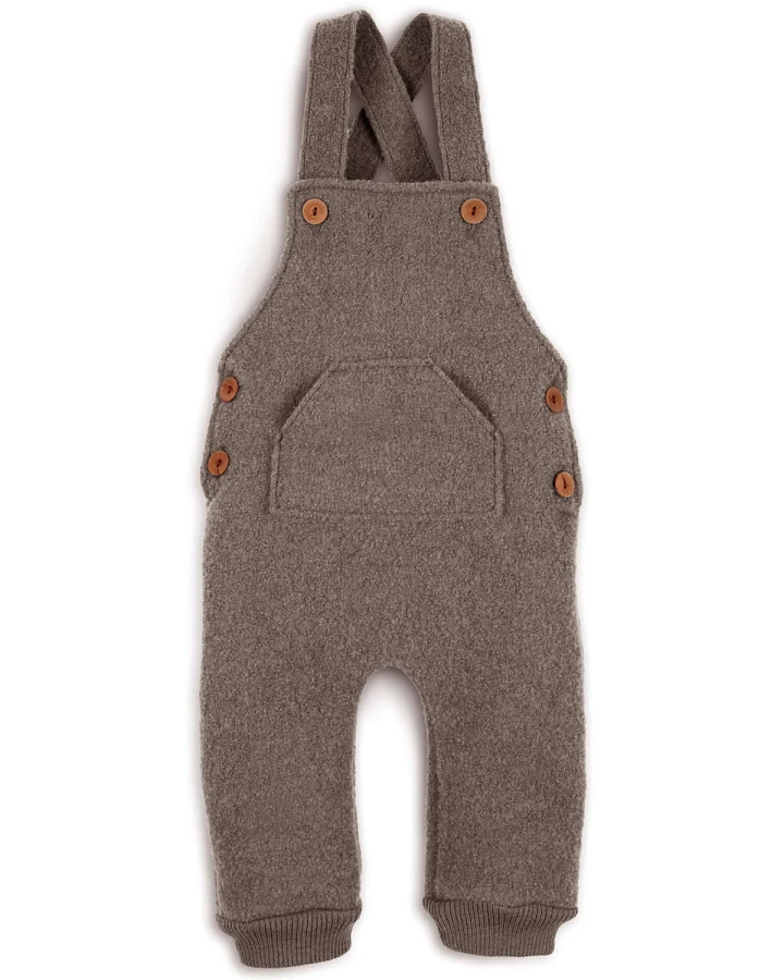Halfen Strickerei - Walk-Latzhose nuss