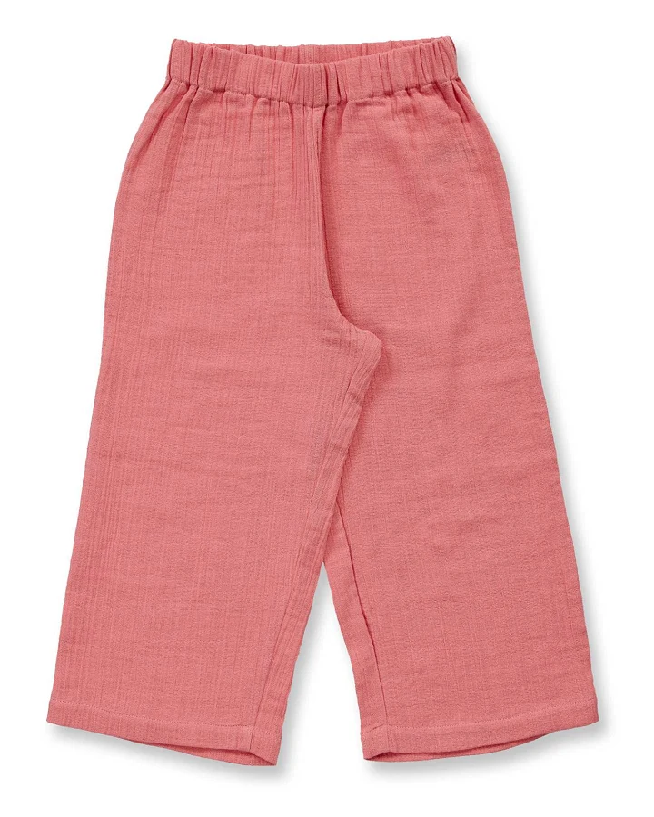 Sense Organics - Musselin-Hose mit weitem Bein peach