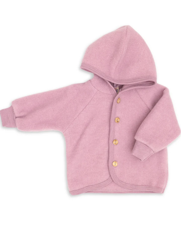 Engel - Wollfleece Jacke rosewood