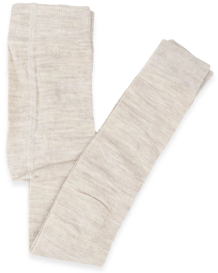 Grödo Strumpfwaren - Wollstrick-Leggings hellbraunmeliert 92-98