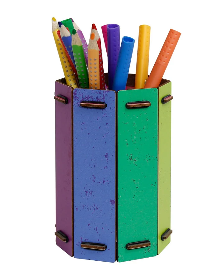 Werkhaus - Achteck Stifteköcher Regenbogen