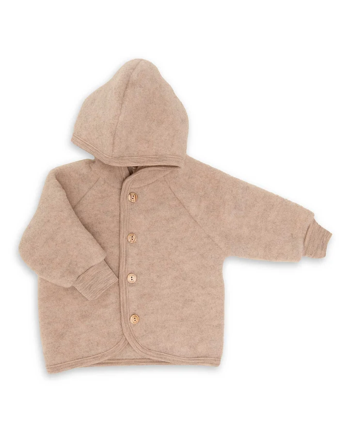 Engel - Wollfleece Jacke sand melange
